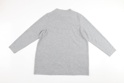 Marks and Spencer Women’s Grey Knit Shift Dress Size 18 Long Sleeve Casual