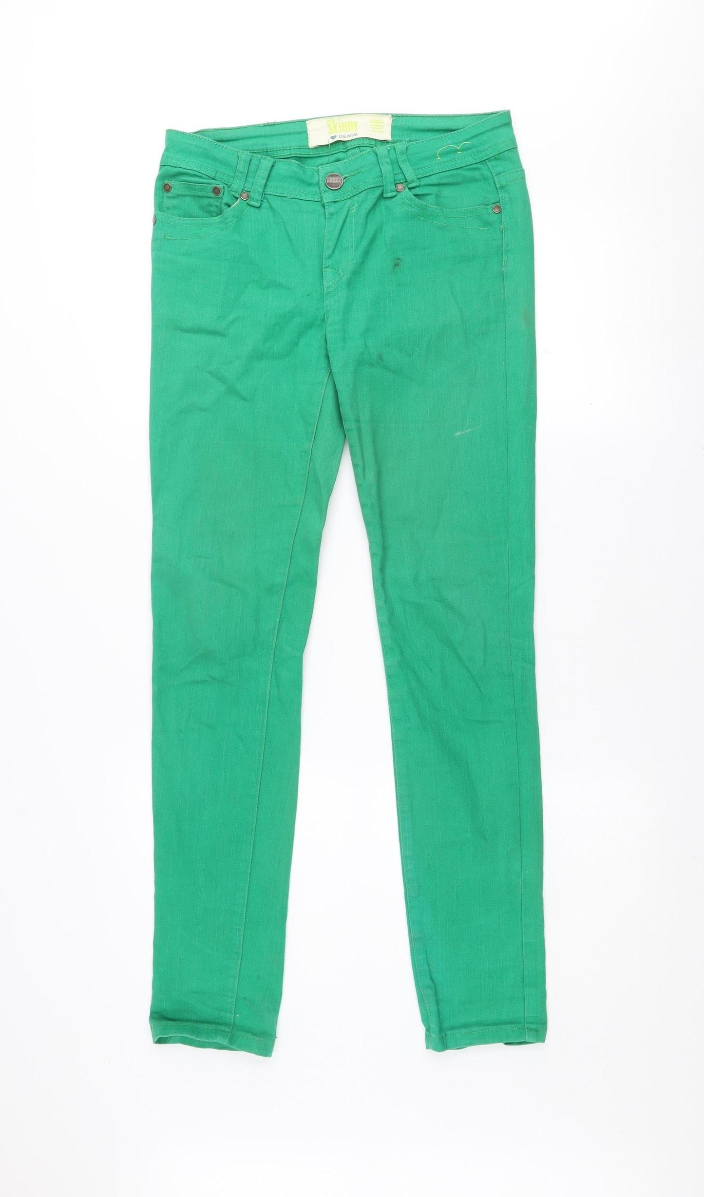 Womens UK Size 10 Dunnes Slim Fit Skinny Green Jeans