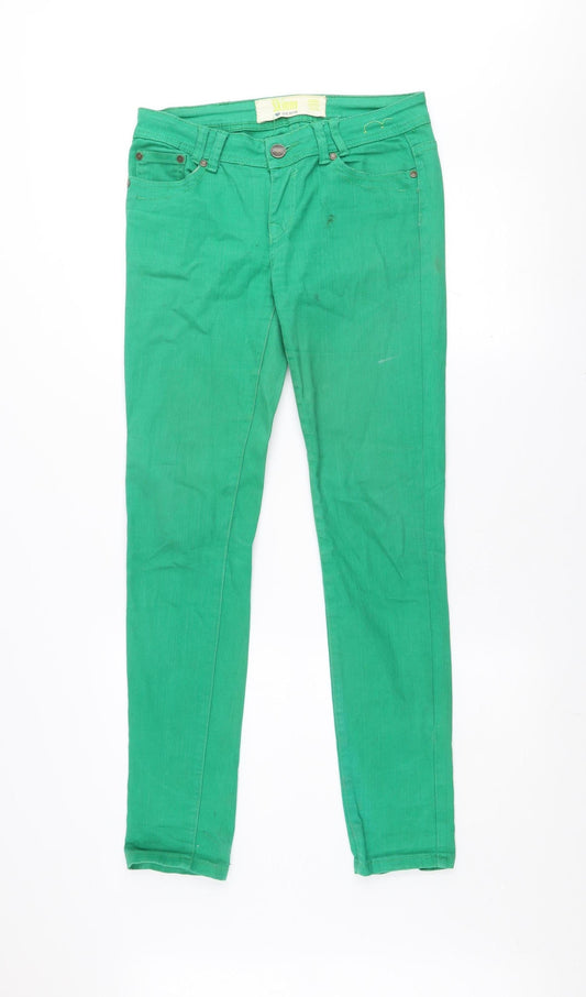 Womens UK Size 10 Dunnes Slim Fit Skinny Green Jeans