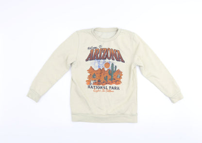 Dunnes Stores Boys Beige Arizona National Park Pullover Sweatshirt 9-10 Years