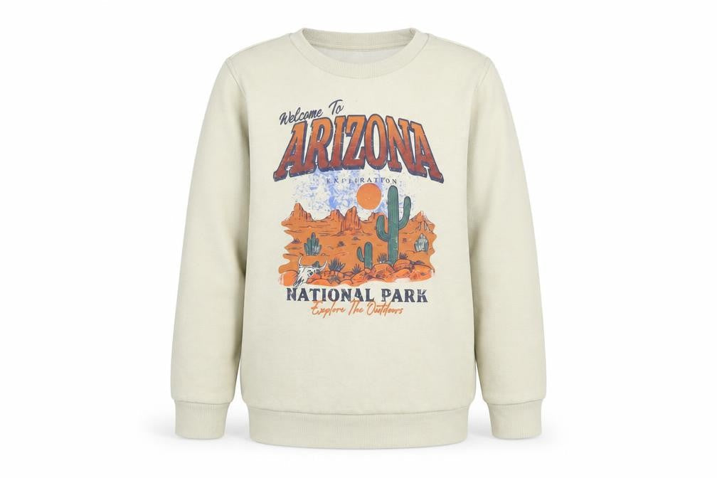 Dunnes Boys Beige Arizona National Park Pullover Sweatshirt 9-10 Years