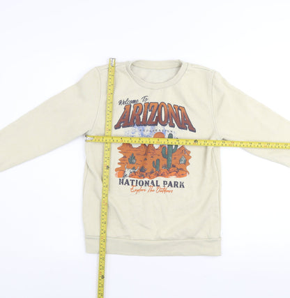 Dunnes Stores Boys Beige Arizona National Park Pullover Sweatshirt 9-10 Years