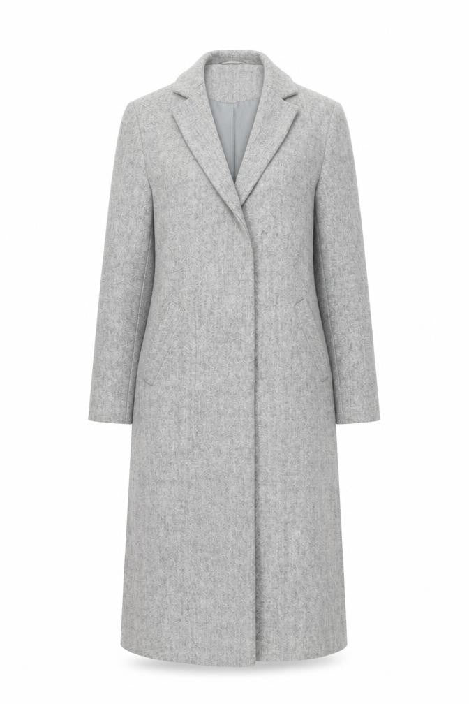 Womens UK Size 6 New Look Grey Overcoat