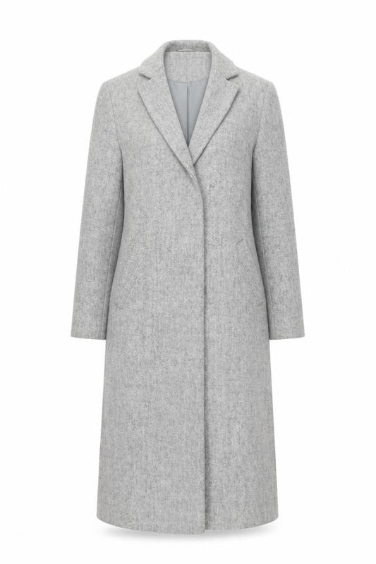 Womens UK Size 6 New Look Grey Overcoat