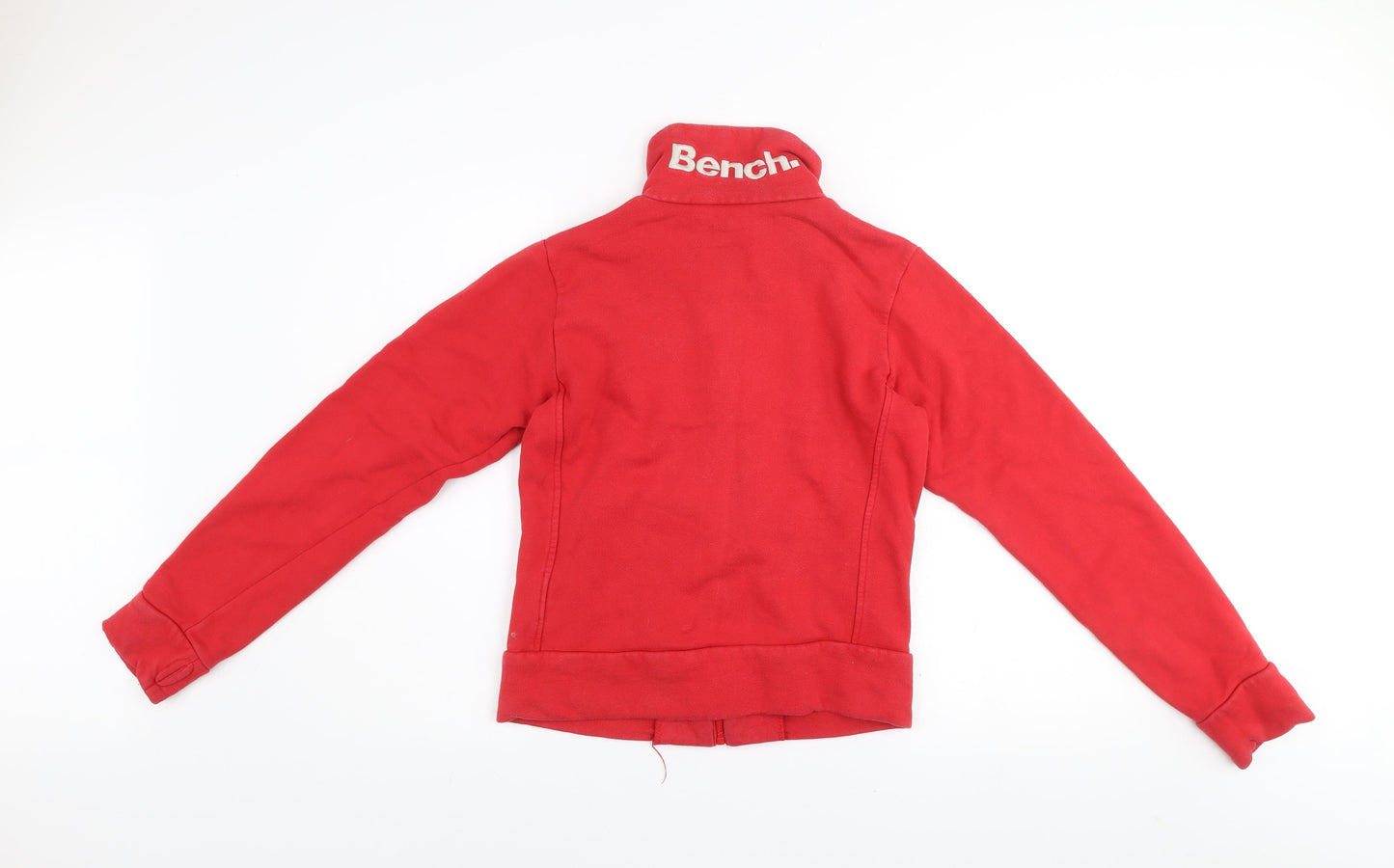 Bench Men's Red Cotton Fleece Track Jacket Size M Full Zip