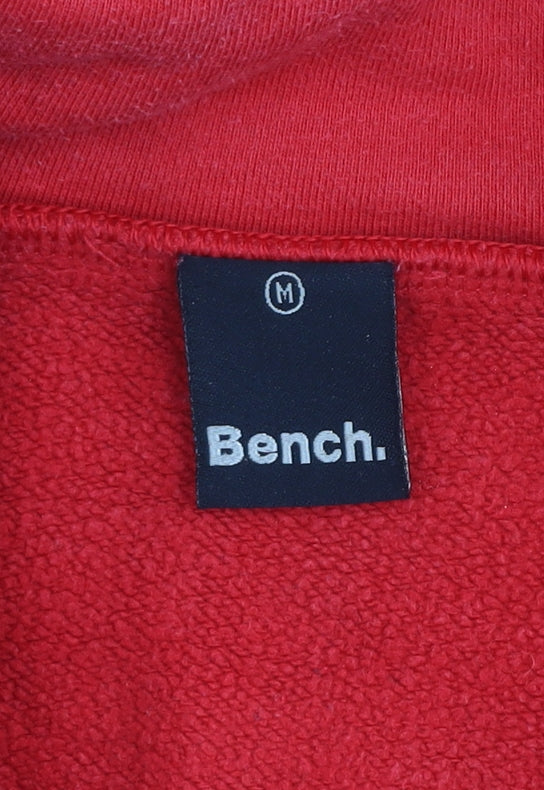 Bench Men's Red Cotton Fleece Track Jacket Size M Full Zip