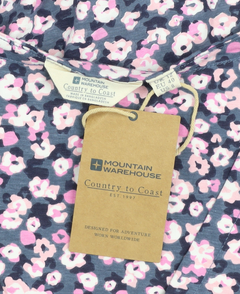 Mountain Warehouse Womens Blue Floral A-Line Dress Size 12