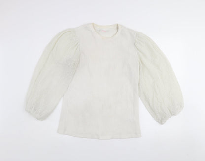 Womens UK Size 14 Savida Ivory Basic Blouse