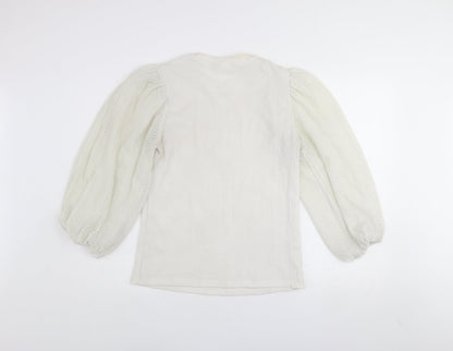 Womens UK Size 14 Savida Ivory Basic Blouse