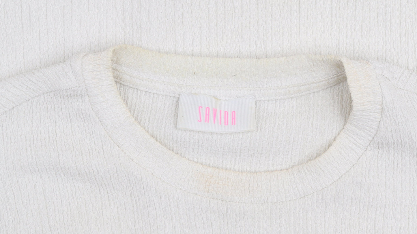 Womens UK Size 14 Savida Ivory Basic Blouse