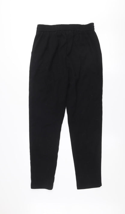 F&F Womens Black Tapered Trousers Size 8 Stretch Comfort Pants