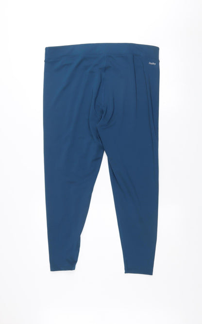 Womens UK Size 2XL Jockey Athletic Fit Leggings Blue Leggings