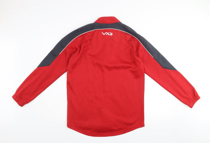 VX3 Men’s Red 1/4 Zip Rugby Sweatshirt Size S Help for Heroes