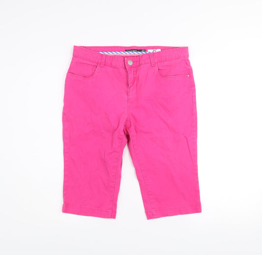 Dunnes Stores Womens Pink Size 12 Bermuda Shorts 98% Cotton