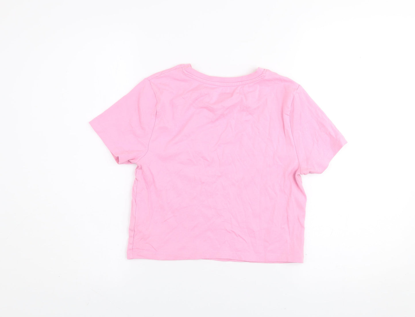 Primark Women’s Pink Cherry Coke Cropped T-Shirt Size L
