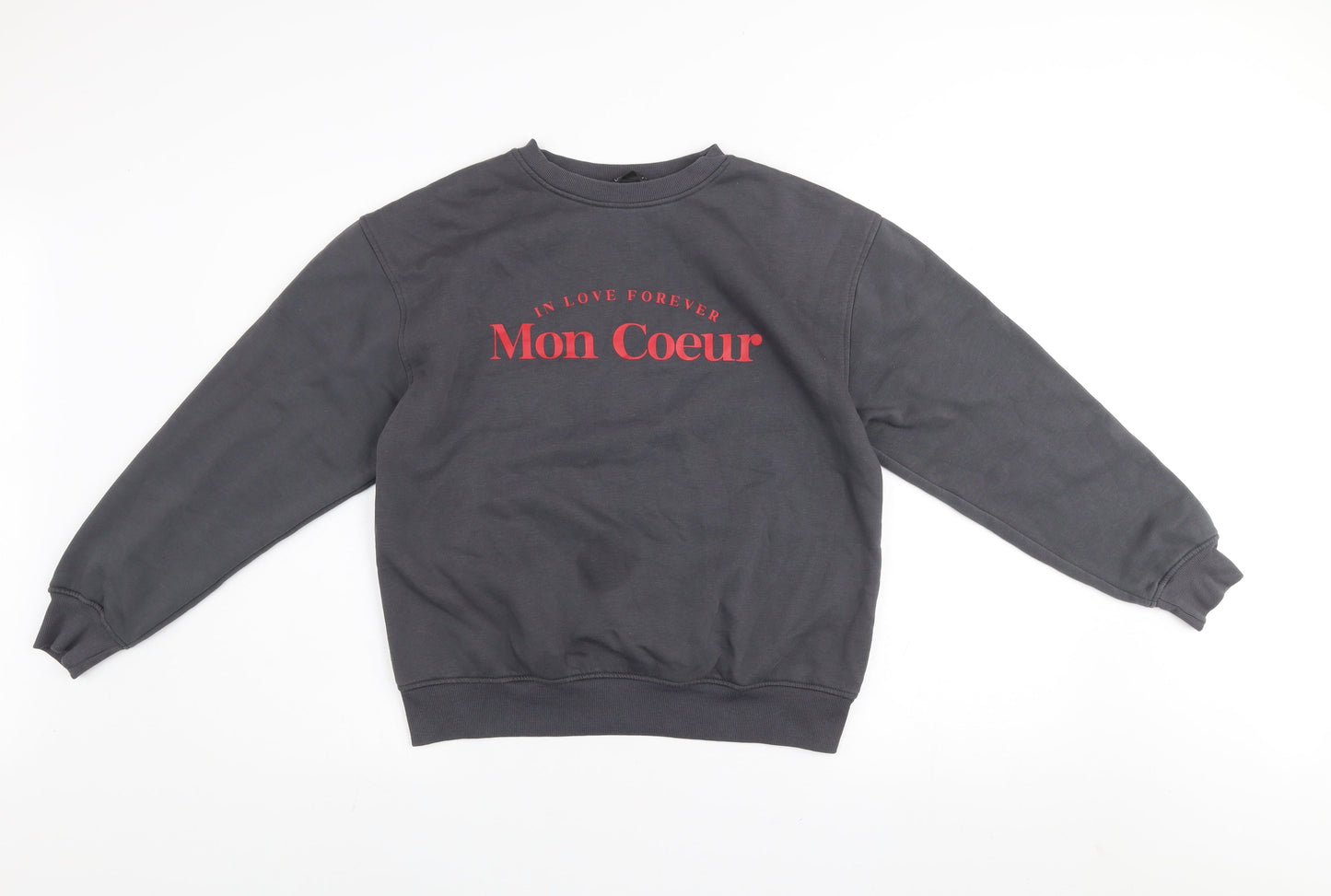 Dunnes Women’s Grey Mon Coeur Pullover Sweatshirt Size S