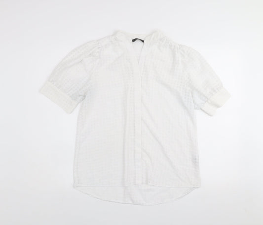 Dunnes Women’s White Short Sleeve Woven Tunic Blouse Size 12