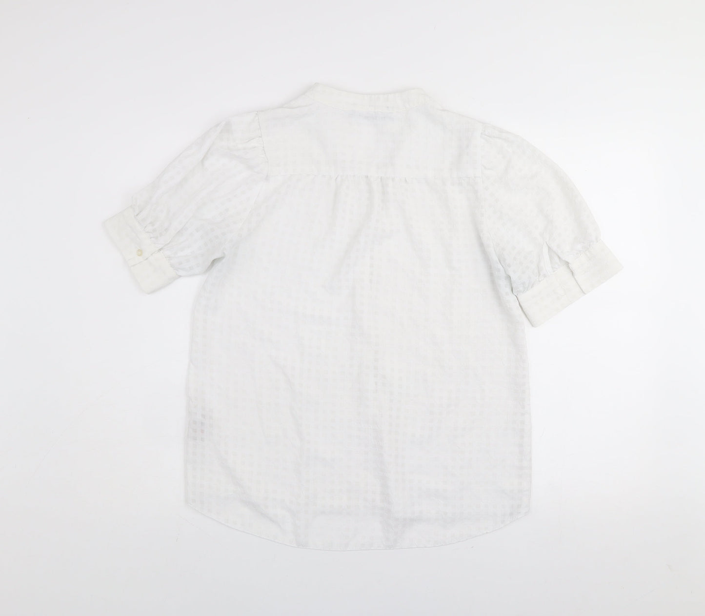 Dunnes Women’s White Short Sleeve Woven Tunic Blouse Size 12