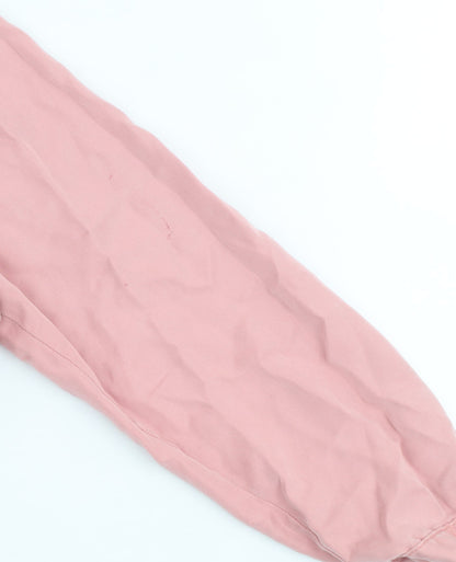 Denim Co. Women's Pink Long Sleeve Shirt Dress Size 10