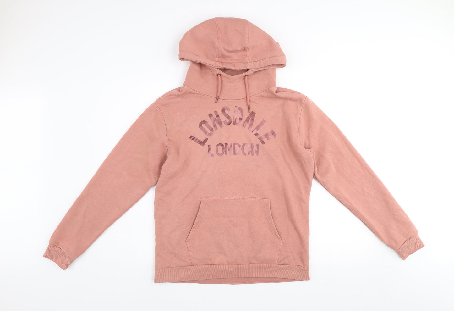 Lonsdale London Women's Pink Pullover Hoodie Size 12 Cotton Blend