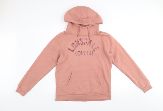 Lonsdale London Women's Pink Pullover Hoodie Size 12 Cotton Blend