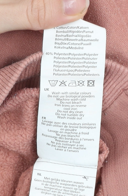 Lonsdale London Women's Pink Pullover Hoodie Size 12 Cotton Blend