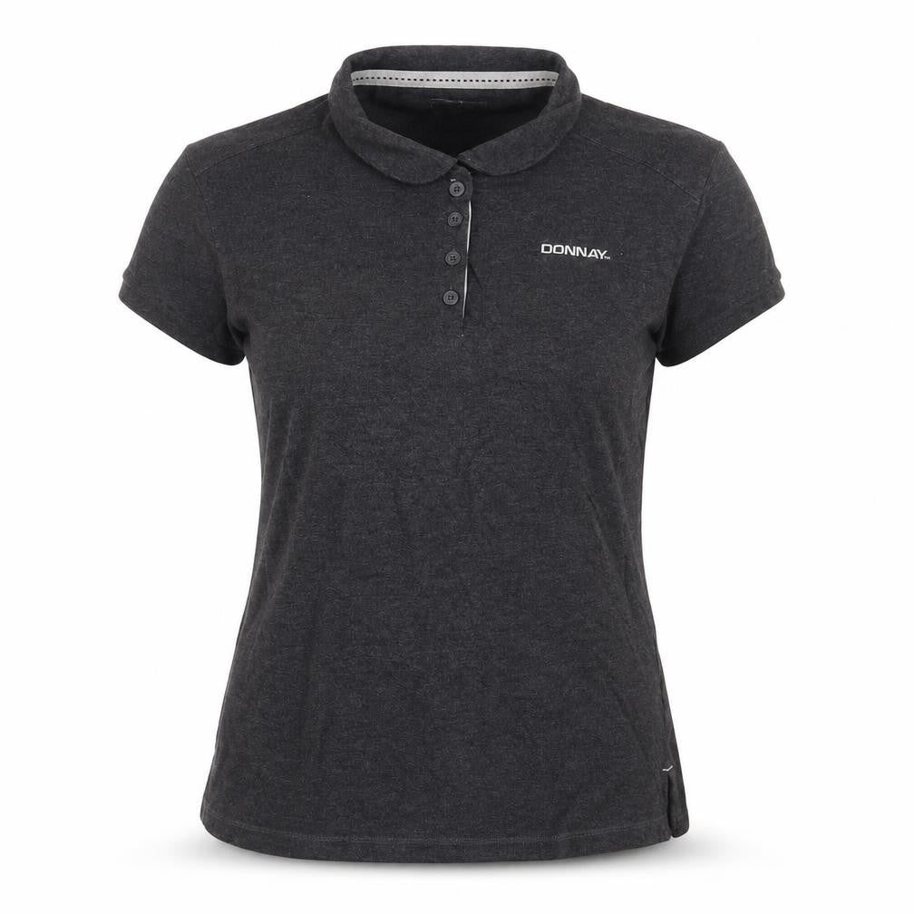 Womens UK Size 14 Donnay Black Basic Polo