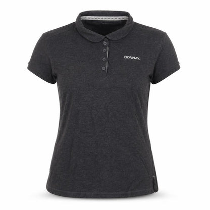 Womens UK Size 14 Donnay Black Basic Polo