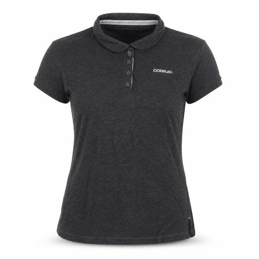 Womens UK Size 14 Donnay Black Basic Polo