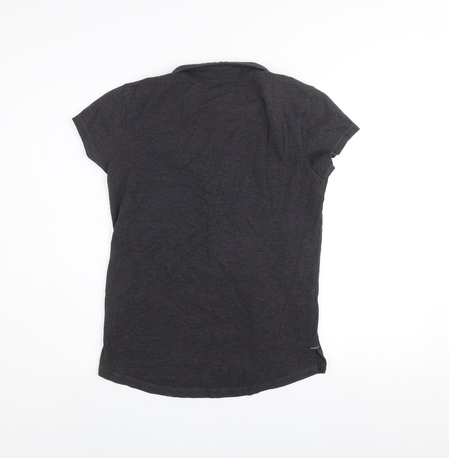 Womens UK Size 14 Donnay Black Basic Polo