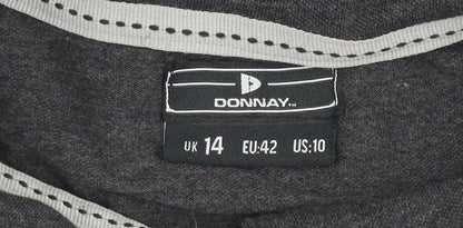 Womens UK Size 14 Donnay Black Basic Polo