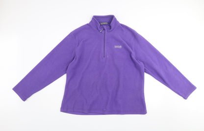 Regatta Women’s Purple 1/4 Zip Fleece Sweatshirt UK 18