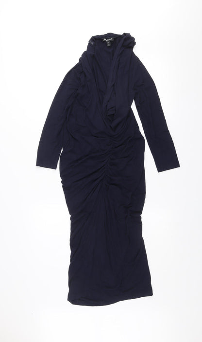 Isabella Oliver Women Blue Size 8 Maternity Bodycon Knee Length Dress