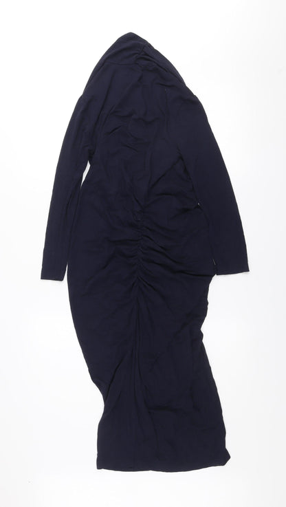 Isabella Oliver Women Blue Size 8 Maternity Bodycon Knee Length Dress