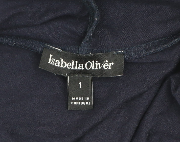 Isabella Oliver Women Blue Size 8 Maternity Bodycon Knee Length Dress