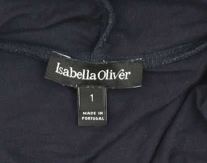 Isabella Oliver Women Blue Size 8 Maternity Bodycon Knee Length Dress