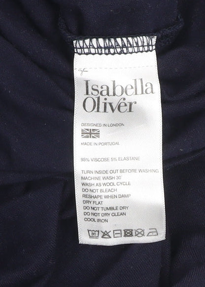 Isabella Oliver Women Blue Size 8 Maternity Bodycon Knee Length Dress
