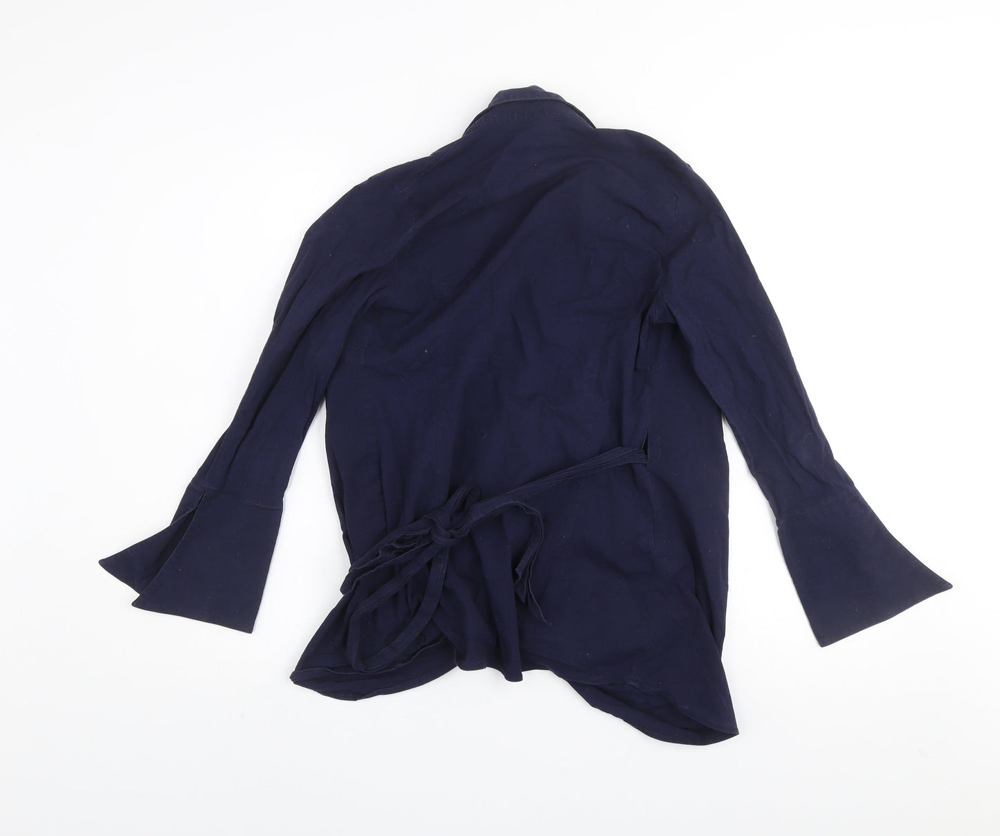 Womens UK Size 2 Isabella Oliver Blue Wrap Blouse
