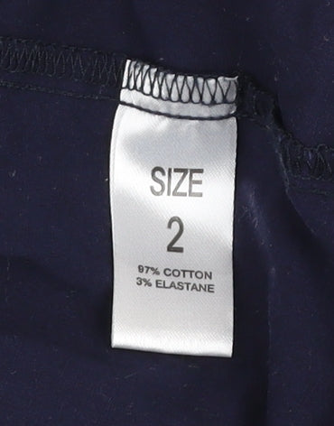Womens UK Size 2 Isabella Oliver Blue Wrap Blouse