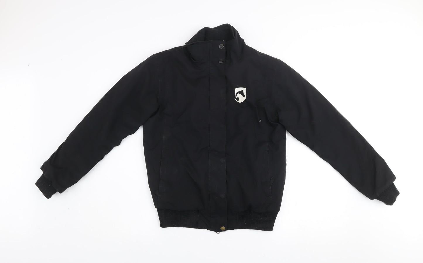 Girls UK Size 13 Years Requisite Black Bomber Jacket