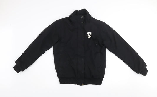 Girls UK Size 13 Years Requisite Black Bomber Jacket