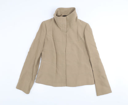 Womens UK Size S Zara Beige Basic Jacket