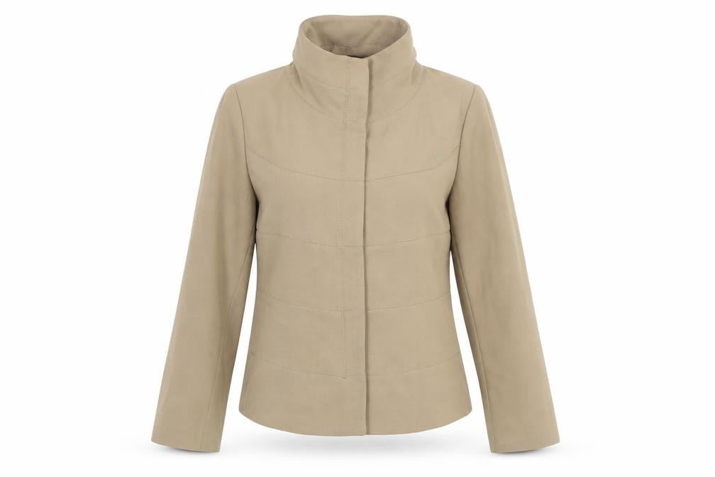 Womens UK Size S Zara Beige Basic Jacket