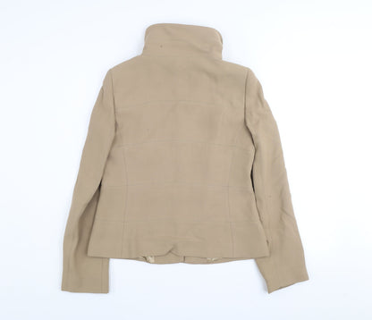 Womens UK Size S Zara Beige Basic Jacket
