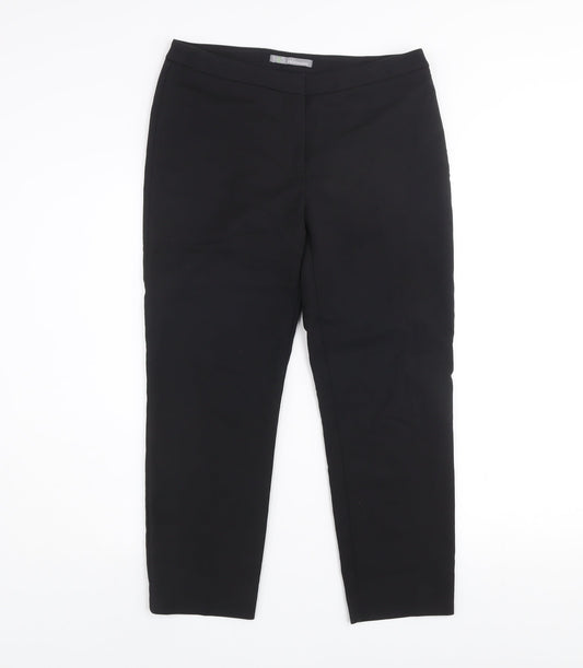 Marks and Spencer Women Black Size 10 Ankle Tapered Slim Trousers