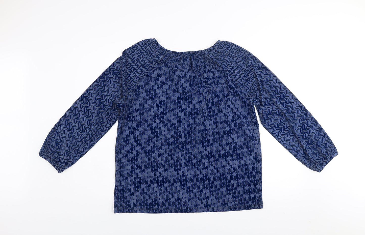 Womens UK Size L Tahari Blue Tunic Blouse