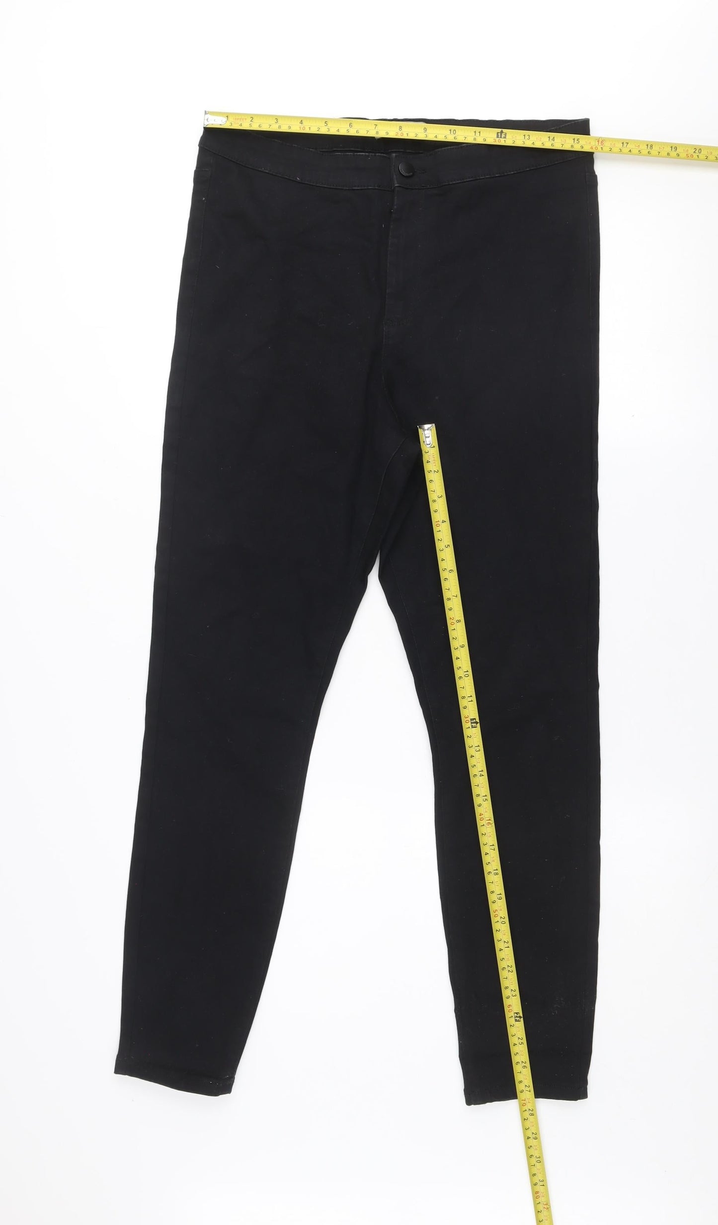 Denim Co Women's Black Skinny Jeans Size 16 Stretch Denim