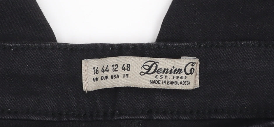 Denim Co Women's Black Skinny Jeans Size 16 Stretch Denim