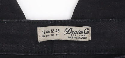 Denim Co Women's Black Skinny Jeans Size 16 Stretch Denim