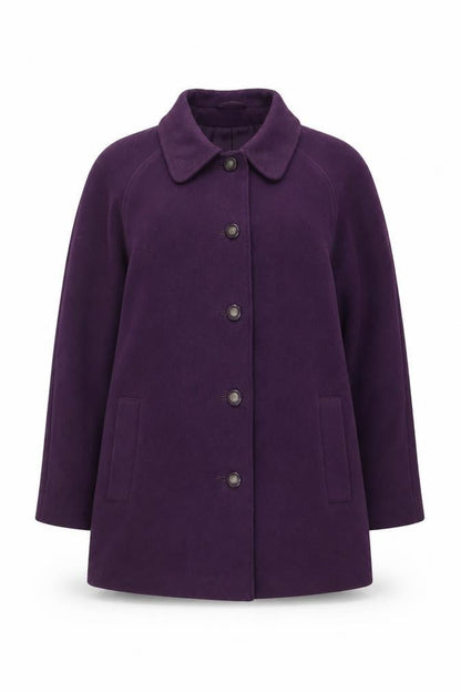 Womens UK Size 16 Eastex Purple Overcoat